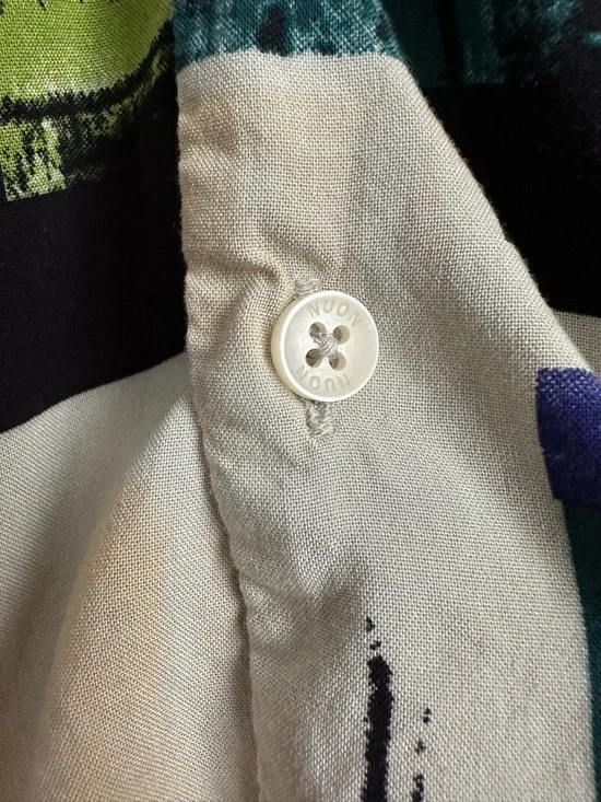 Nuon • Relaxed Fit Viscose Multicolor Abstract Shirt - Picture 3 of 9